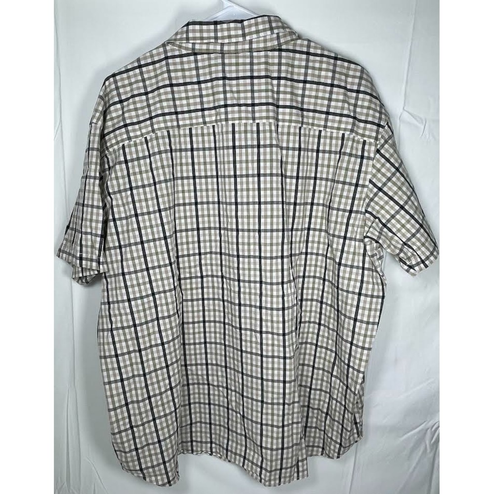 Columbia Men's Rapid Rivers II Short Sleeve Button Down Shirt Beige/Black 2XL - Picture 4 of 7